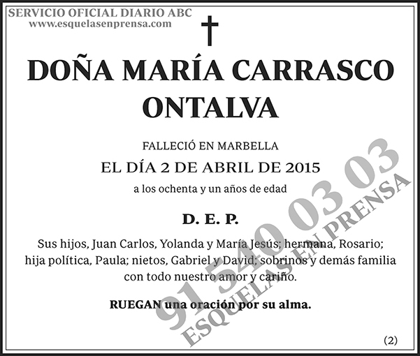 María Carrasco Ontalva